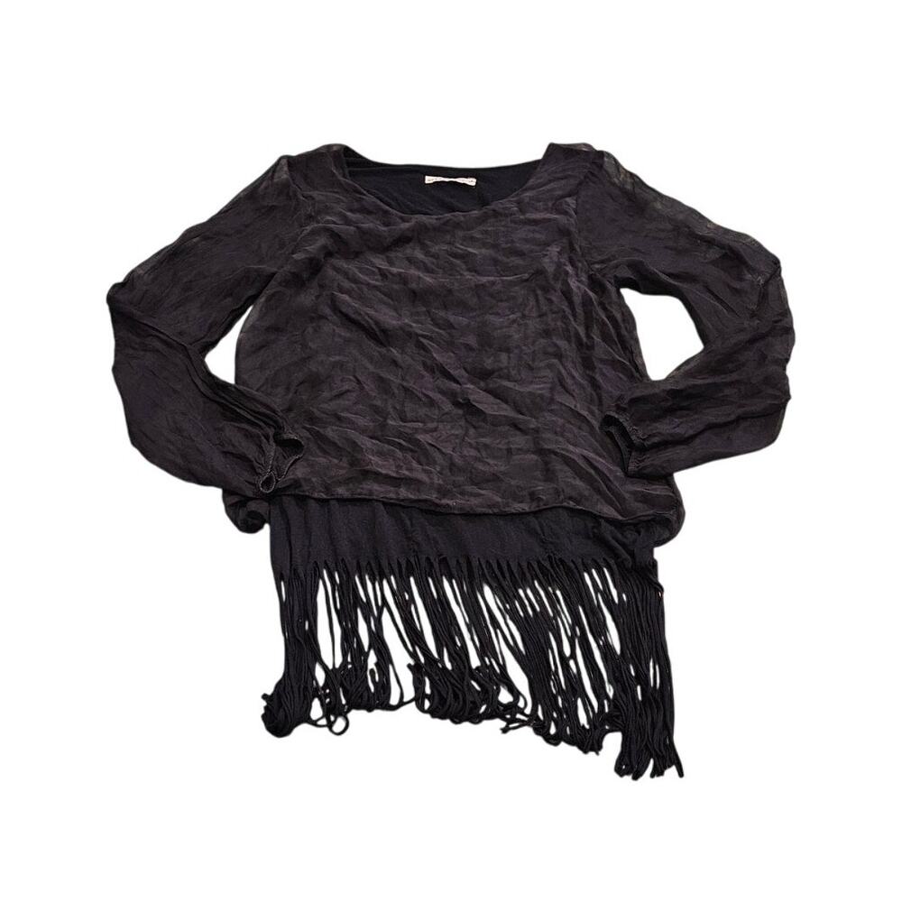 Tempo Paris Small Black Long Sleeve Shirt